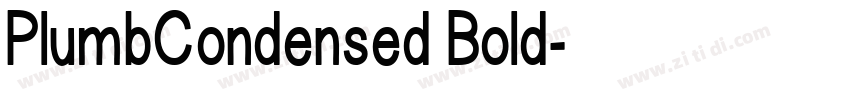 PlumbCondensed Bold字体转换